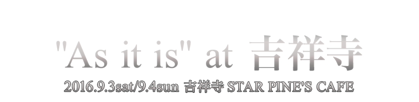 TOSHIKI KADOMATSU Presents ノグチアツシ LIVE 2016 "As it is" at 吉祥寺